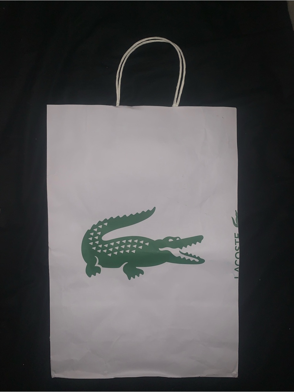 Lacoste reusable Bag green and white medium